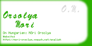 orsolya mori business card