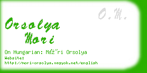 orsolya mori business card